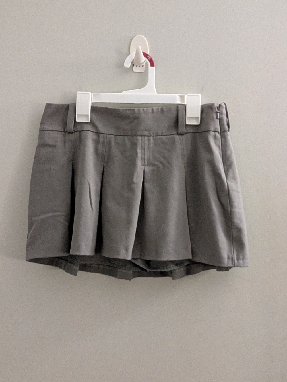 Abercrombie Grey Pleated Mini Skort Mid Rise Y2K Preppy Coquette Academia XS